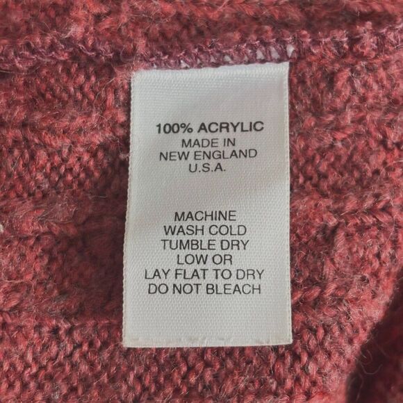 OONA New England Slow Fashion USA Handknit Turtleneck Sweater M Ribbed Acrylic - Picture 5 of 5